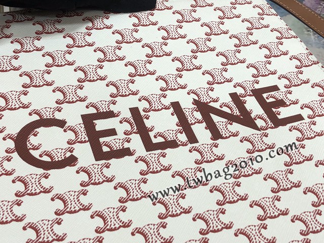 Celine專櫃2023新款手提托特包 191542 賽琳CABAS TRIOMPHE帆布小號豎款手袋 sldj2220
